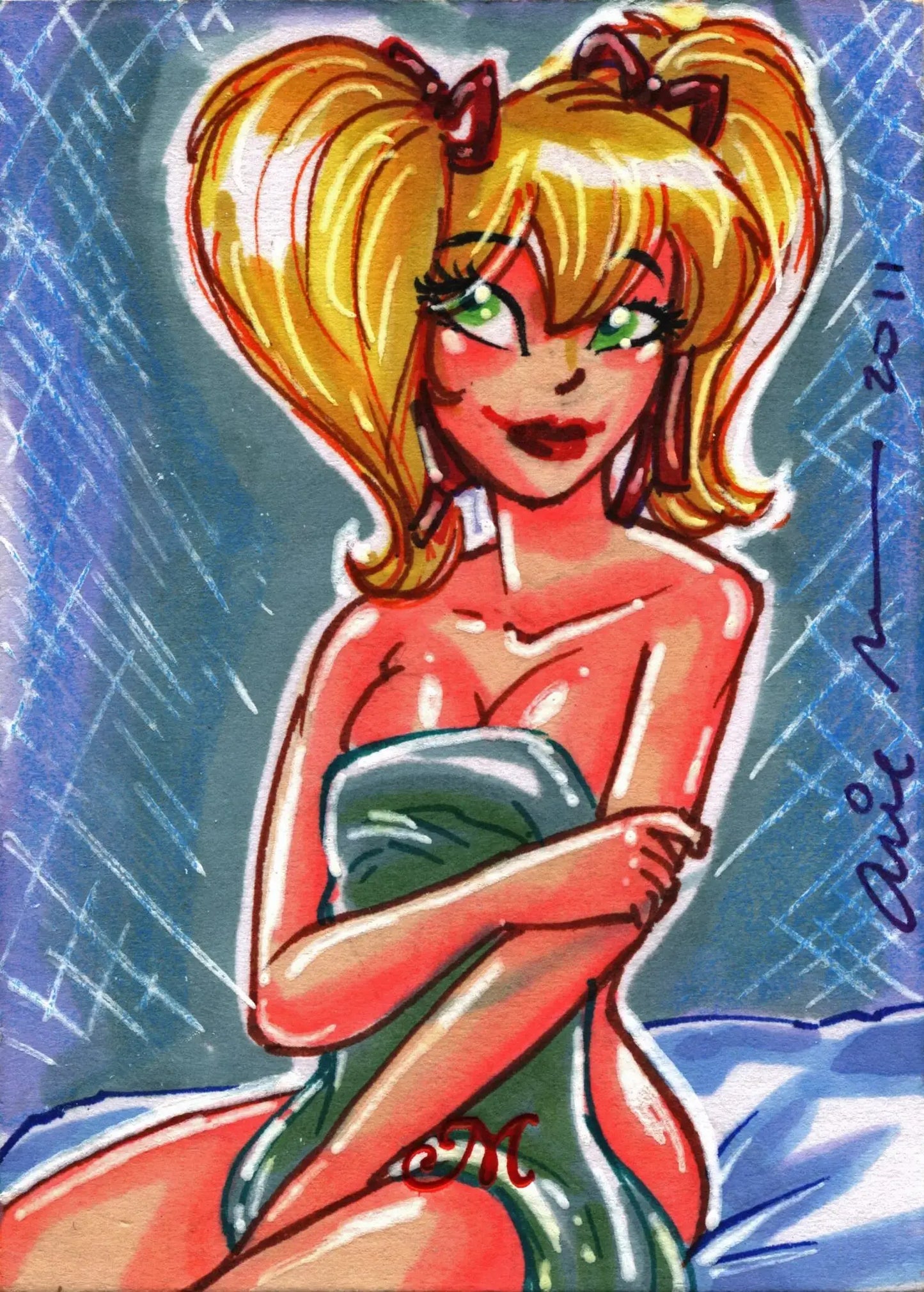 Manga Mandy 2011 5finity Sketch Card Dean Yeagle & Arie Monroe Dual Flip - Other