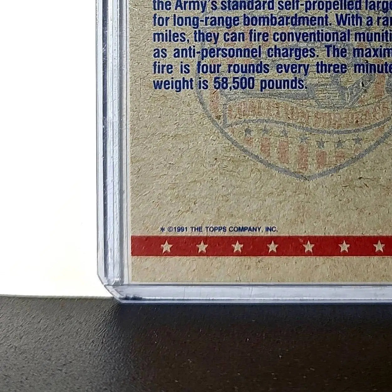 Manning the M-110 Howitzer 1991 Topps Desert Storm #39 Card