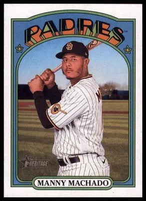 Manny Machado 2021 Topps Heritage #566 San Diego Padres - Baseball Card Single