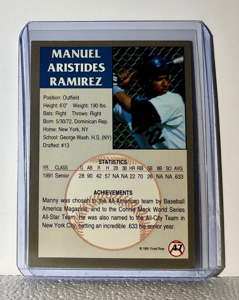 Manny Ramirez 1991 Front Row MLB #47 Draft Baseball Card Cleveland Indians - Baseball Card Single