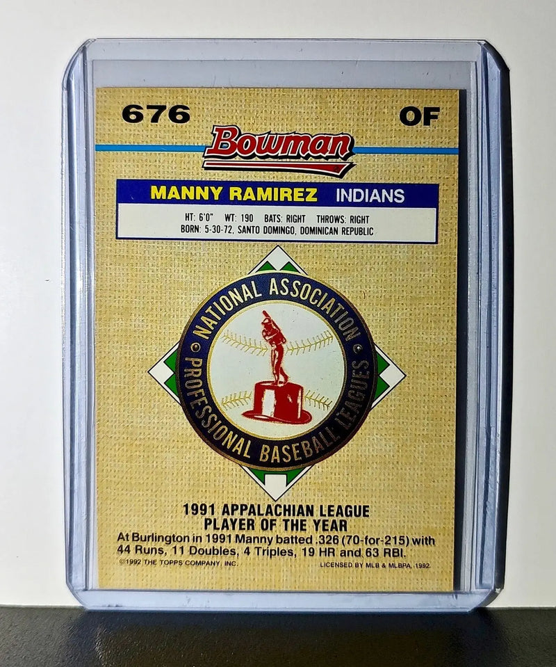 Manny Ramirez 1991 Topps Bowman MLB #676 Card Cleveland Indians