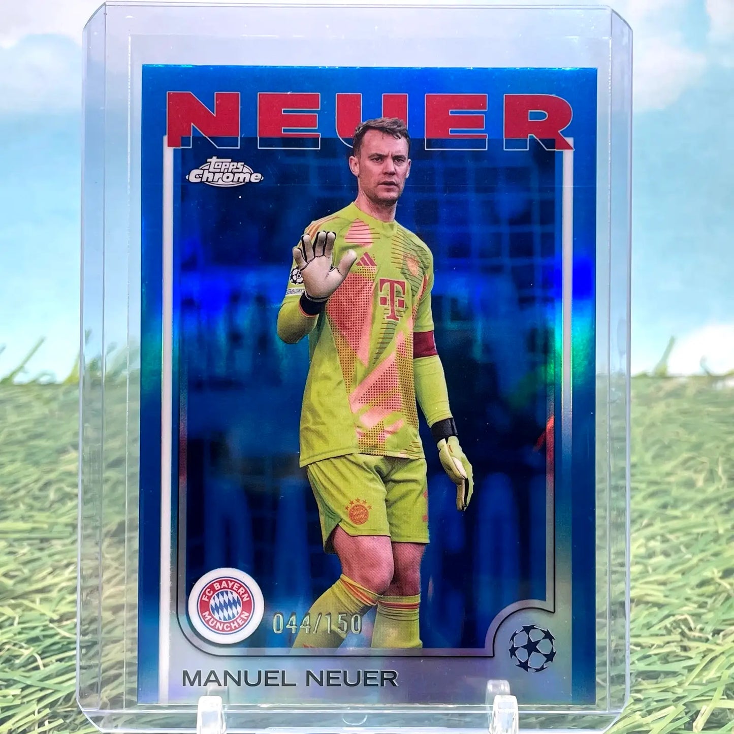 Manuel Neuer True Blue /150 Topps Chrome 2024-25 Bayern Munchen - Soccer Card Single