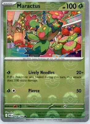 Maractus - Poke Ball Pattern - SV: Black Bolt - 008/086 - Holo NM - Pokémon Card Single