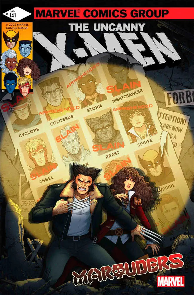 Comic book cover of Marauders #10 with X-Men characters, ideal for trading cards fans