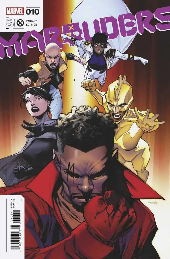 Comic book cover for Marvel High-Sliders issue 10 with dynamic action poses for trading cards