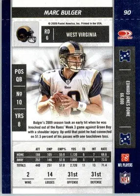 Marc Bulger - 2009 Playoff Contenders - #90 - Football - Football Card Single