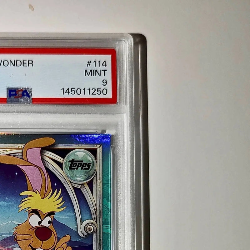 March Hare 2025 Topps Disney Wonder #114 Diamond Card Alice in Wonderland PSA 9