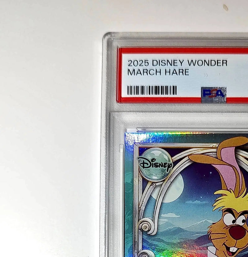 March Hare 2025 Topps Disney Wonder #114 Diamond Card Alice in Wonderland PSA 9