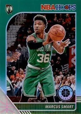 Marcus Smart - 2019-20 Hoops Premium Stock - #8 - Prizms Green Basketball - Basketball Card Single