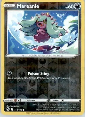 Mareanie - SWSH12: Silver Tempest - 114/195 - Reverse Holo LP - Pokémon Card Single