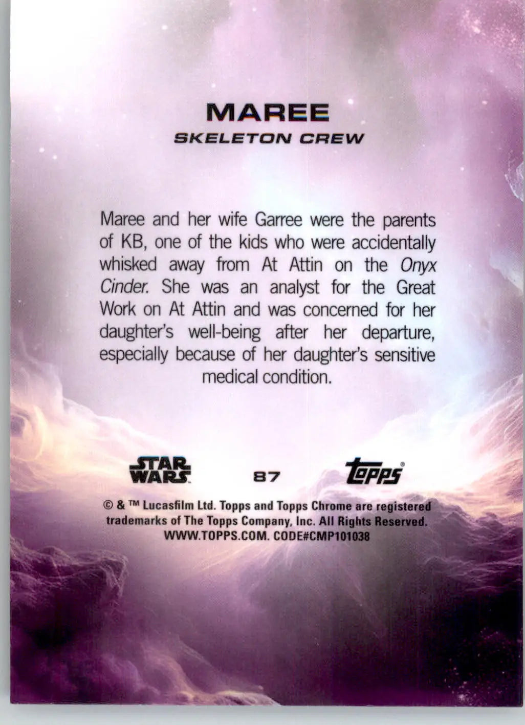 Maree - 2025 Topps Chrome Sapphire Edition Star Wars - #87 - Non_sport