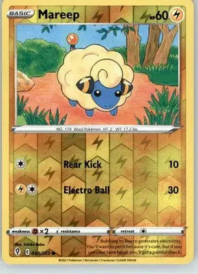 Mareep - Evolving Skies - 054/203 - Reverse Holo LP Pokemon - Pokémon Card Single