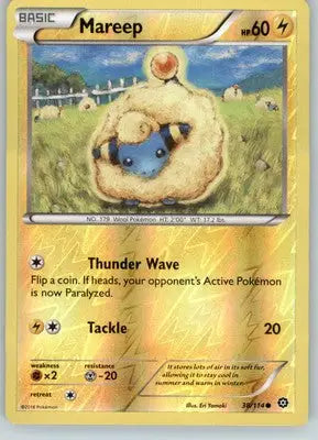 Mareep - XY - Steam Siege - Reverse Holo LP - #38/114 - Pokémon Card Single