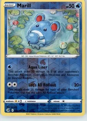 Marill - SWSH08: Fusion Strike - 058/264 - Reverse Holo LP - Pokémon Card Single