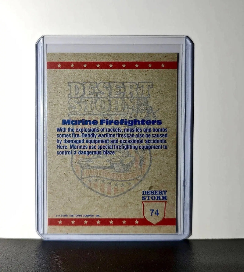 Marine Firefighters 1991 Topps Desert Storm #74 Card - Other