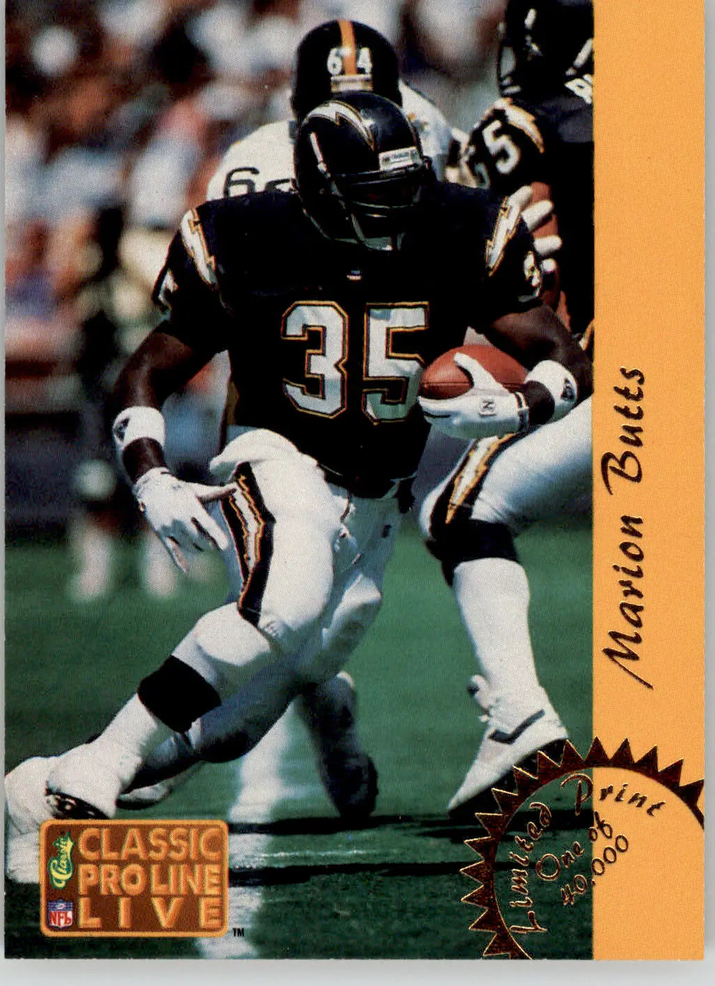 Marion Butts - 1993 Pro Line Live - #LP20 - Limited Prints Football - Football Card Single