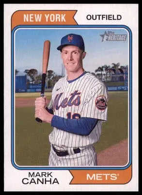 Mark Canha 2023 Topps Heritage #127 New York Mets - Baseball Card Single