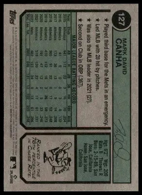 Mark Canha 2023 Topps Heritage #127 New York Mets - Baseball Card Single