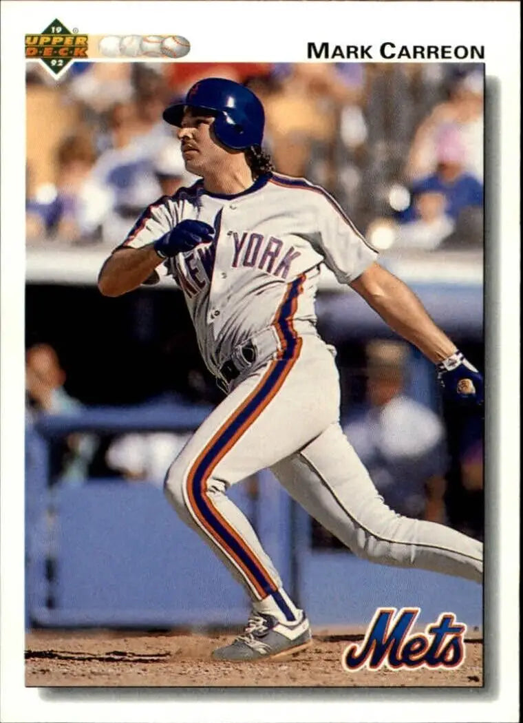 Mark Carreon 1992 Upper Deck MLB #398 Baseball Card New York Mets