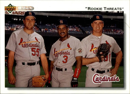 Mark Clark/Donovan Osborne/Brian Jordan 1992 Upper Deck MLB #702 Card Cardinals - Baseball Card Single