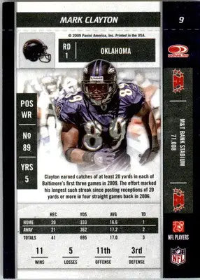 Mark Clayton - 2009 Playoff Contenders - #9 - Football - Football Card Single