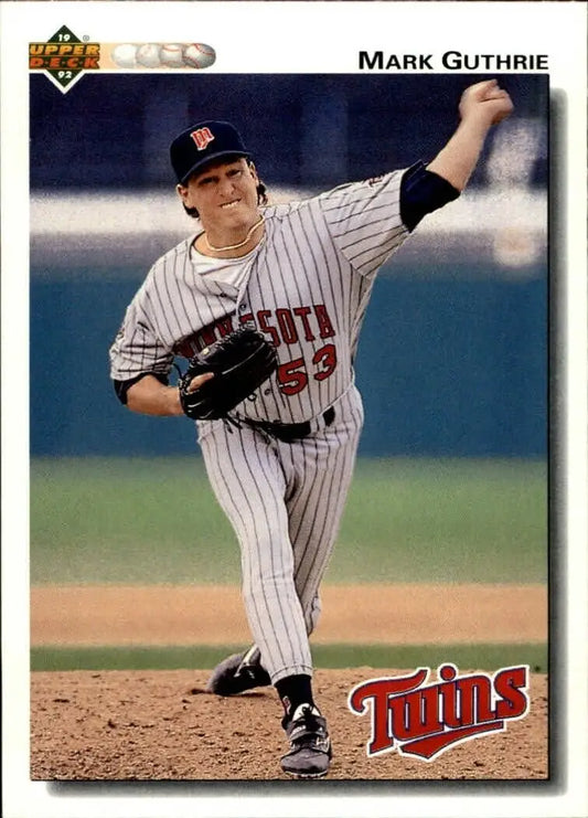 Mark Guthrie 1992 Upper Deck MLB #604 Baseball Card Minnesota Twins - Baseball Card Single