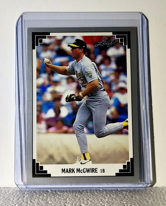Mark McGwire 1991 Leaf MLB #487 Baseball Card Oakland Athletics - Baseball Card Single