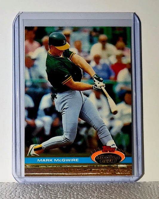 Mark McGwire 1991 Topps MLB #399 Stadium Club Baseball Card Oakland Athletics - Baseball Card Single