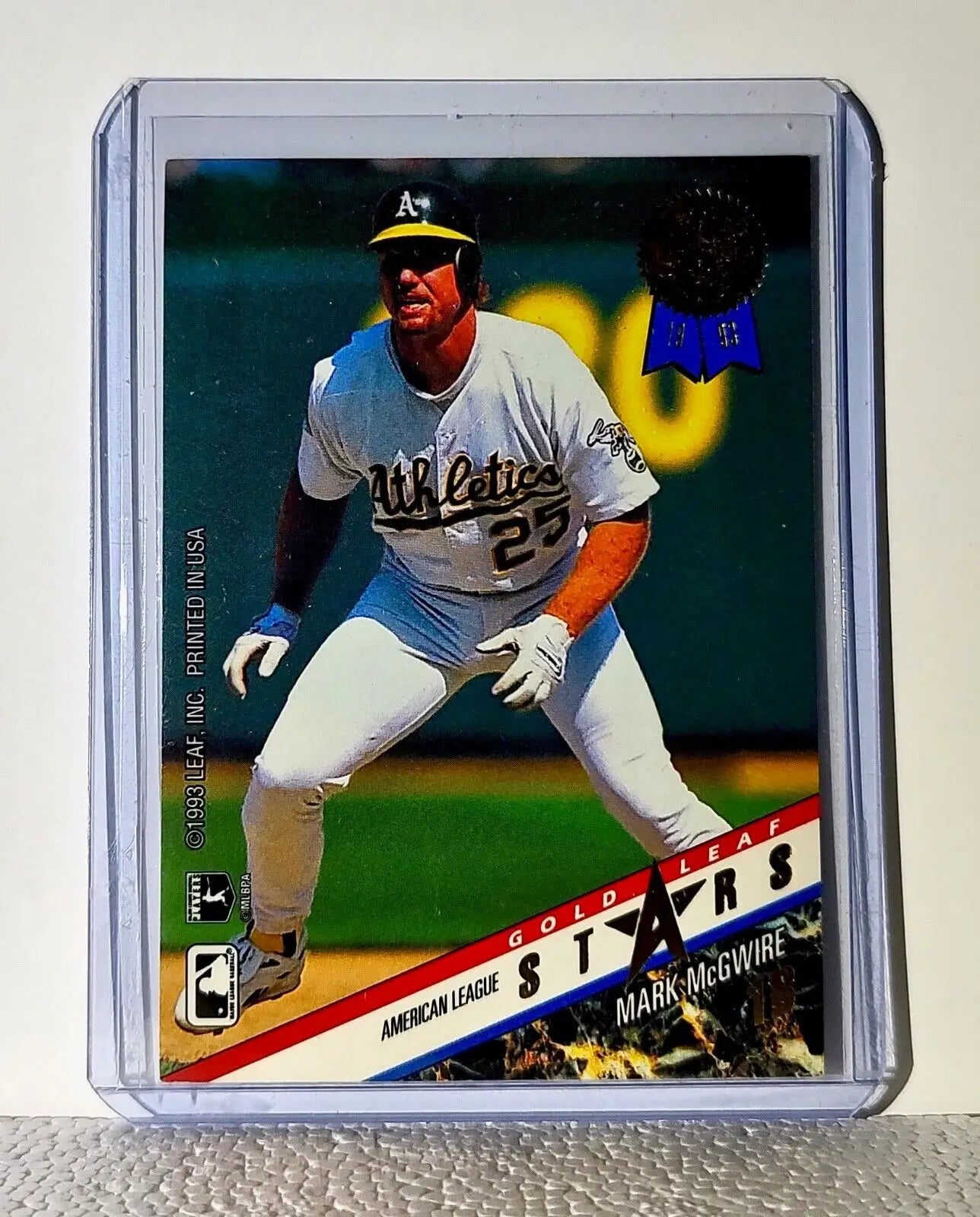 Mark McGwire / Will Clark 1993 Leaf MLB #11 Baseball Card Athletics / Giants - Baseball Card Single