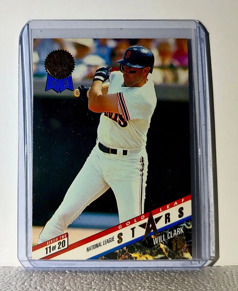 Mark McGwire / Will Clark 1993 Leaf MLB #11 Baseball Card Athletics / Giants