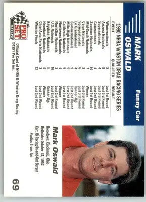 Mark Oswald’s Car - 1991 Pro Set NHRA - #69 - Racing - Racing Card Single