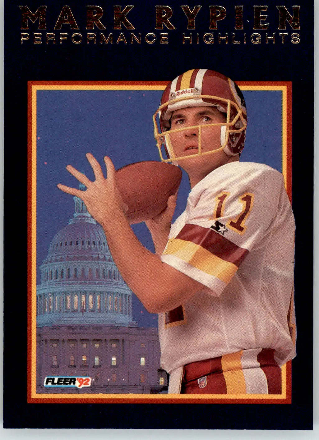 Mark Rypien - 1992 Fleer - #9 - Mark Rypien: Performance Highlights Football