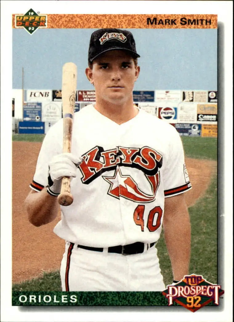 Mark Smith 1992 Upper Deck MLB #66 Rookie Baseball Card Baltimore Orioles