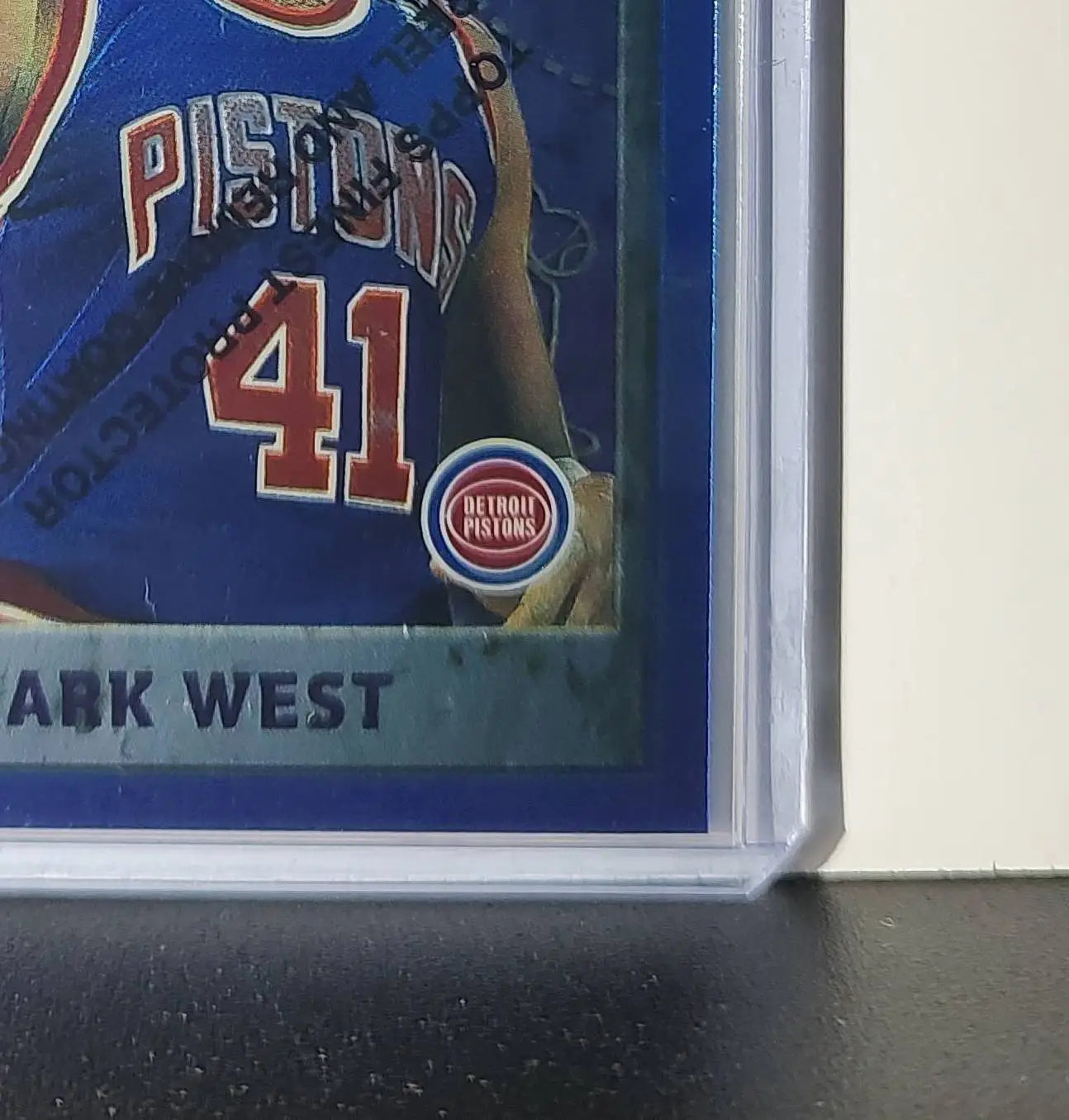 Mark West 1995-96 Topps Finest NBA #200 Card Detroit Pistons - Basketball Card Single