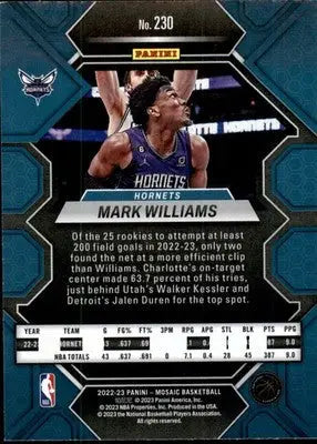Mark Williams - 2022-23 Panini Mosaic - #230 - RC Basketball - Basketball Card Single