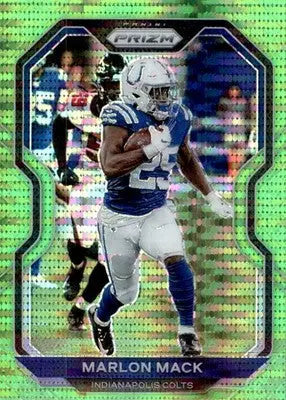 Marlon Mack - 2020 Panini Prizm - #86 - Prizm Neon Green Pulsar Football - Football Card Single