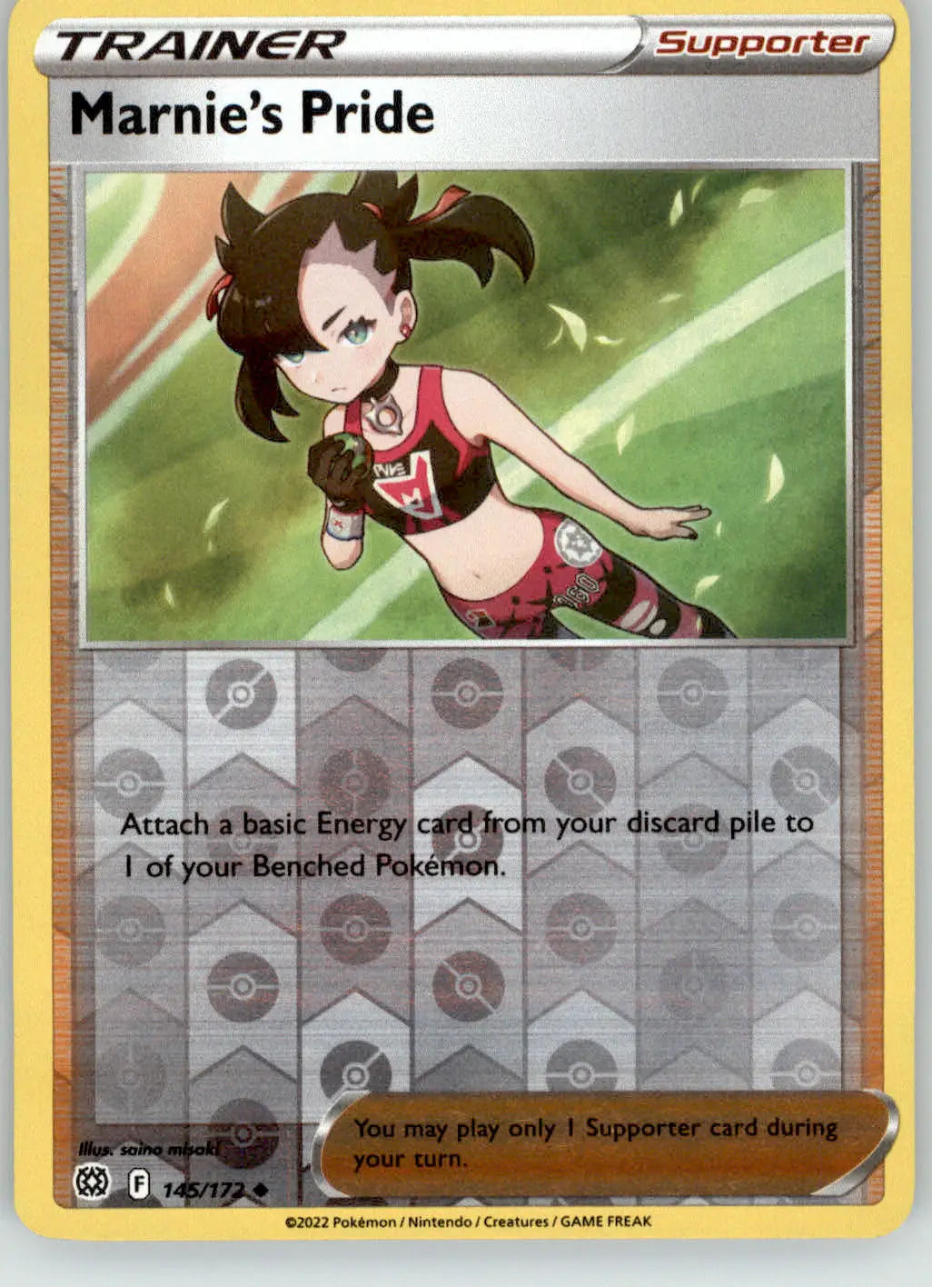 Marnie’s Pride - Brilliant Stars - 145/172 - Reverse Holo LP Pokemon - Pokémon Card Single