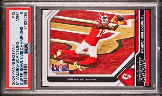 Marquez Valdez-Scantling 2023 Panini NFL Superbowl Champions #12 Card PSA 9 Mint - Football Card Single