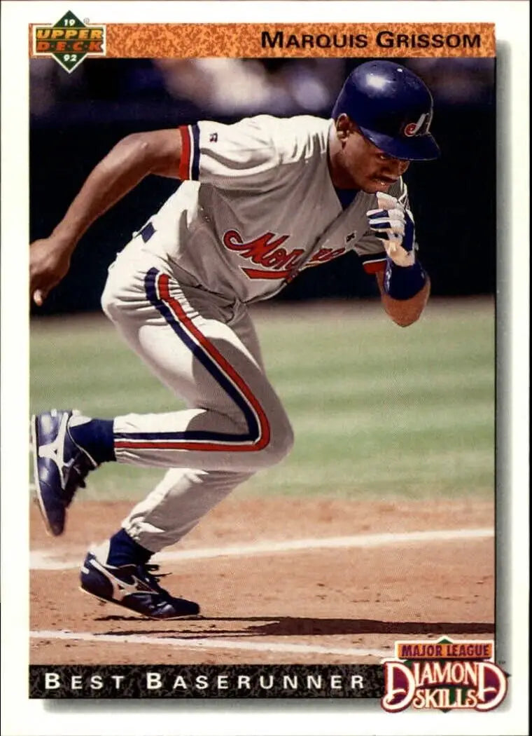 Marquis Grissom 1992 Upper Deck MLB #719 Diamond Skills Baseball Card Expos