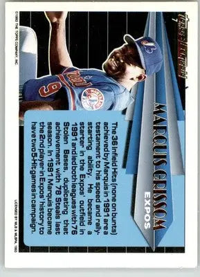 Marquis Grissom - 1993 Topps - #7 - Black Gold Baseball - Baseball Card Single