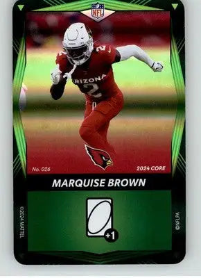 Marquise Brown - 2024 UNO Elite Core Edition - Green Foil - #026 - Football - Football Card Single