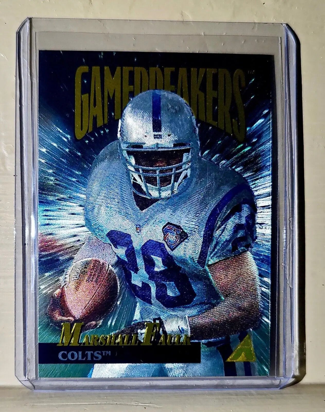 Marshall Faulk 1995 Pinnacle Gamebreakers #1 NFL Card Colts