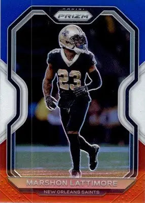 Marshon Lattimore - 2020 Panini Prizm - #251 - Prizm Red White and Blue Football - Football Card Single