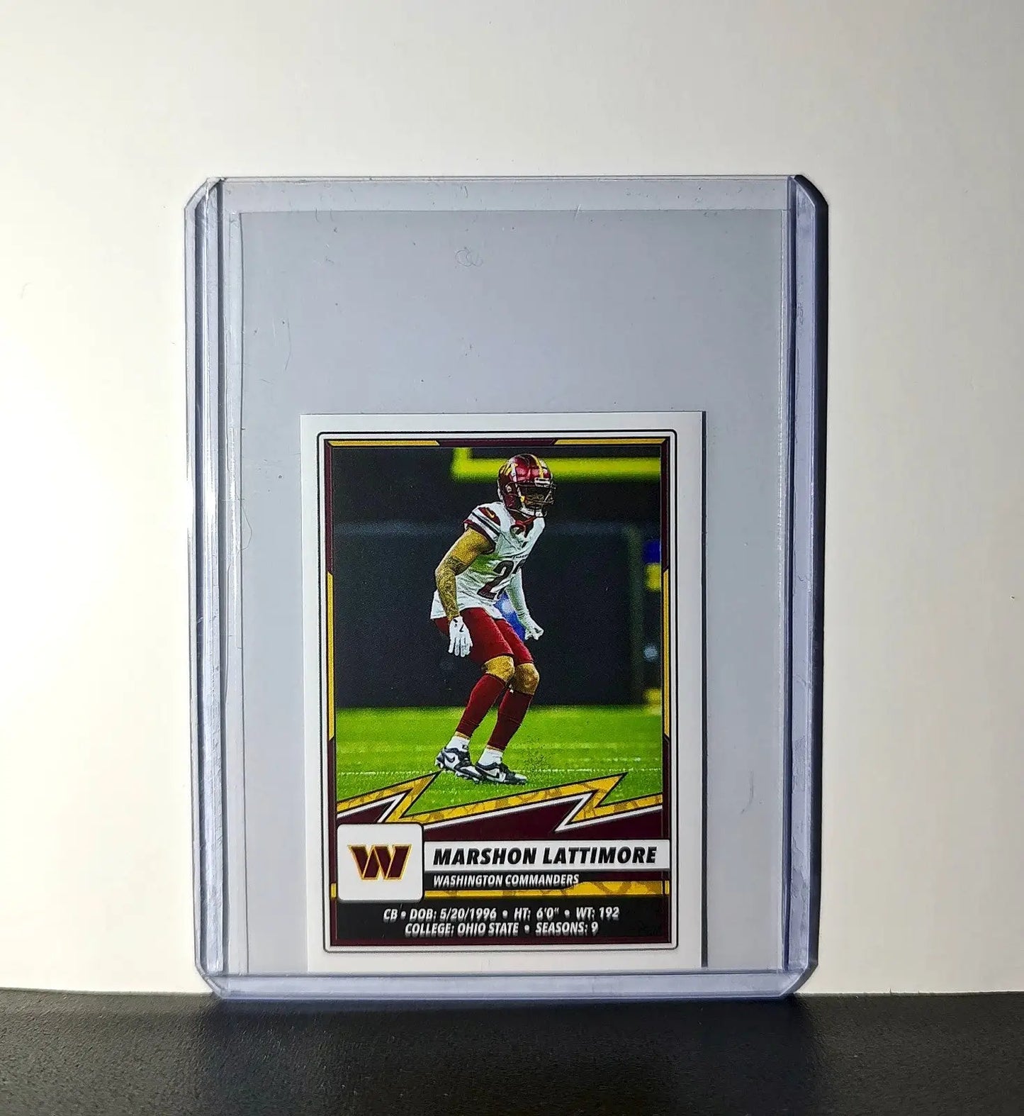 Marshon Lattimore 2025 Panini NFL #355 Sticker Commanders