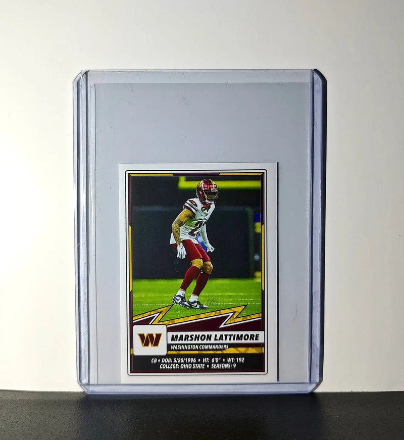 Marshon Lattimore 2025 Panini NFL #355 Sticker Commanders
