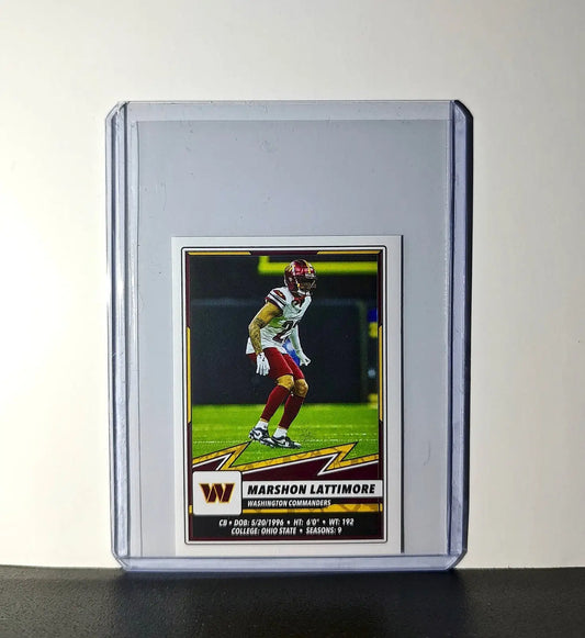 Marshon Lattimore 2025 Panini NFL #355 Sticker Commanders - Football Card Single