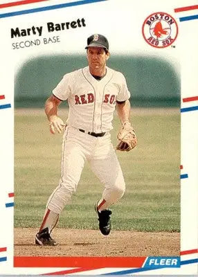 Marty Barrett - 1988 Fleer - #343 - Baseball - Baseball Card Single