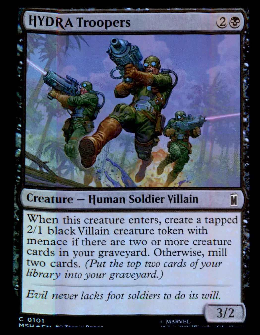 Marvel Super Heroes #101 HYDRA Troopers Common - Marvel Card Single