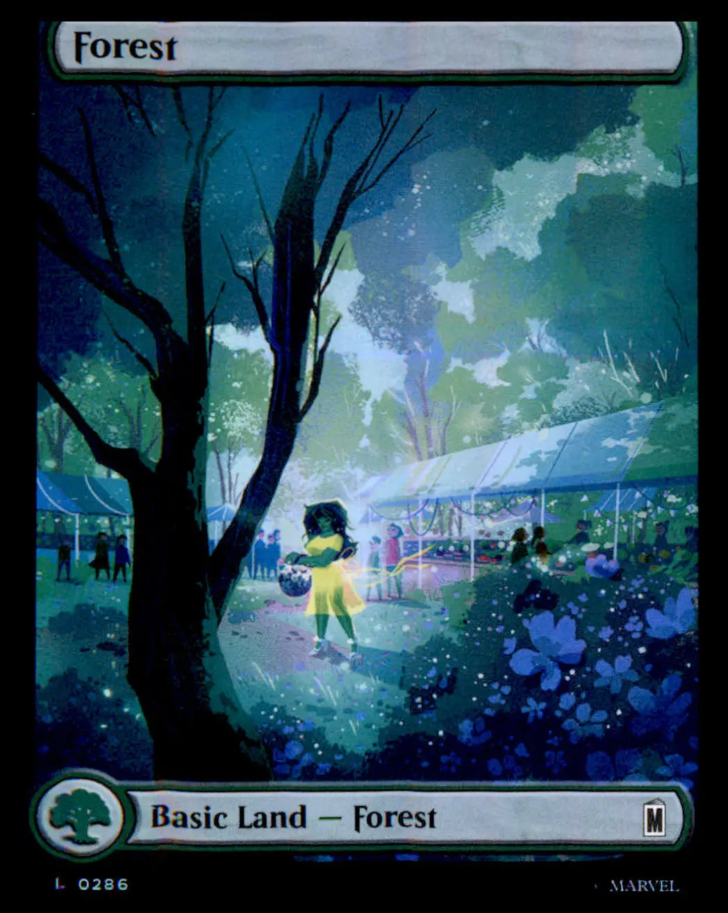 Marvel Super Heroes #442 Forest (0442) (Surge Foil) Land - Magic Card Single