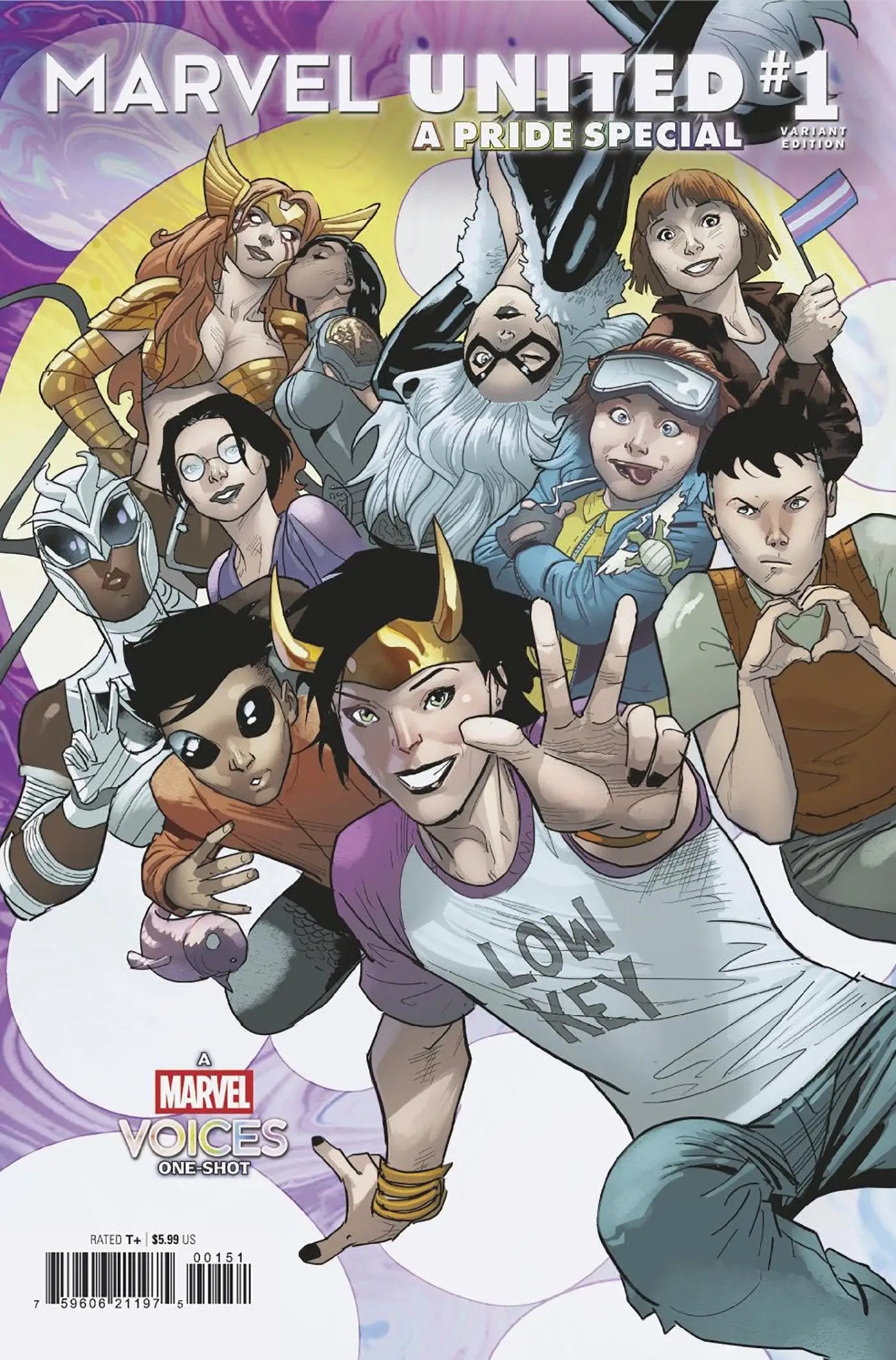 Marvel United Pride Special comic book featuring Marvel heroes Jan Bazaldua variant